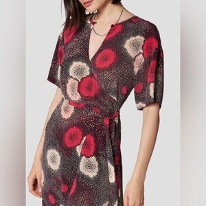 Equipment Femme Korinne silk midi wrap dress size 2